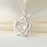 (Pendant Only) Zircon Heart-shaped Star Silver Pendant for Women